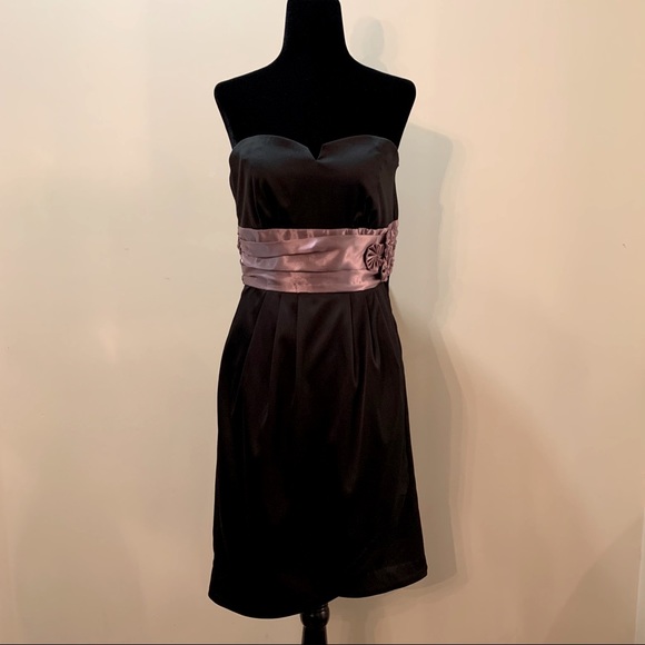 RW & Co. Women’s Cocktail Dress, Black with Sash - Picture 1 of 7